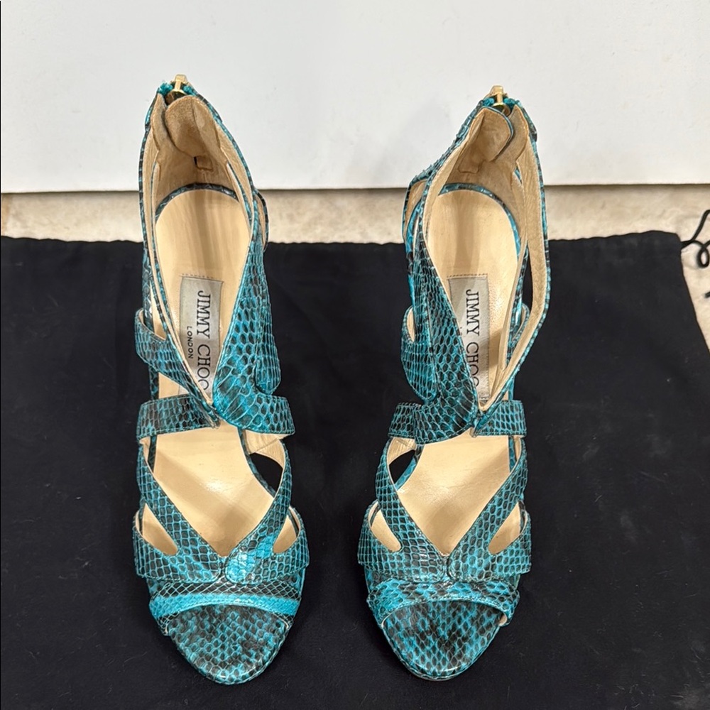 Jimmy Choo Blue Heels Sophisticated Style